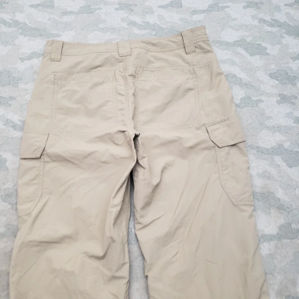 Eddie Bauer Pants Mens 32x32 Tan Cargo Pockets Travex Outdoors Camp Trail Travel